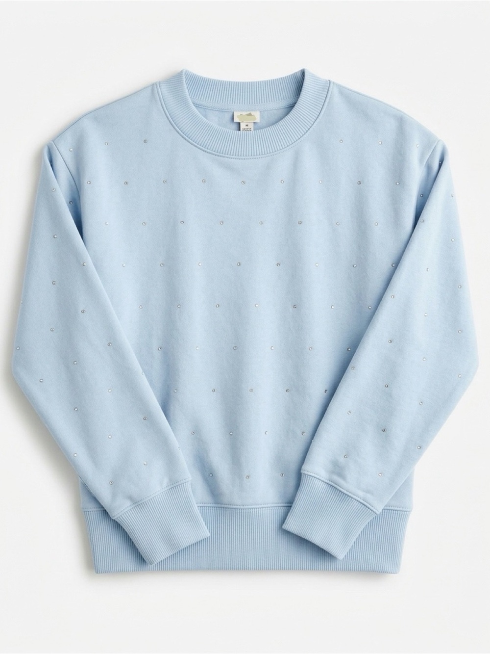 A New Day Light Blue With Crystal Accents Women's Crewneck Sweatshirt